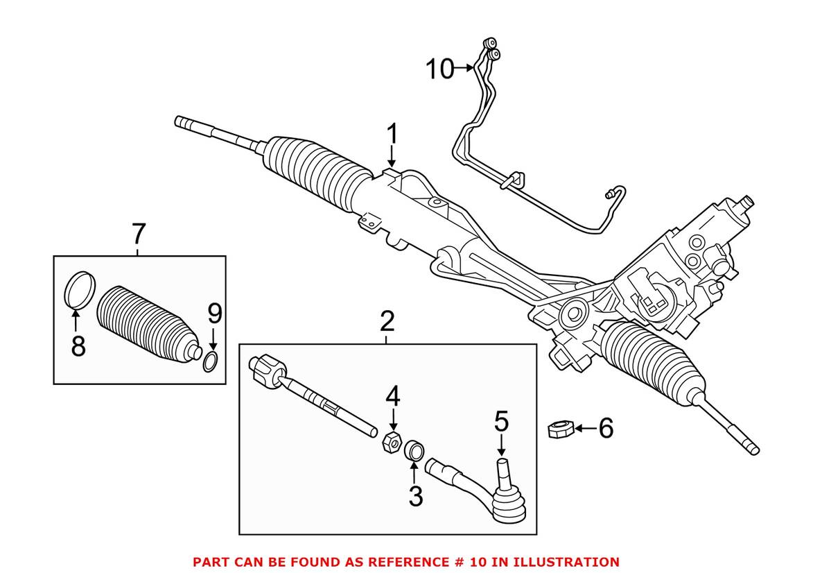 BMW Power Steering Line - Front 32106795227